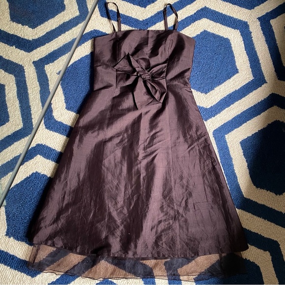 🤎 DAMIANI BROWN BOW FESTIVE HOLIDAY DRESS! - Picture 7 of 15